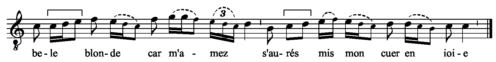 Refrain musical notation